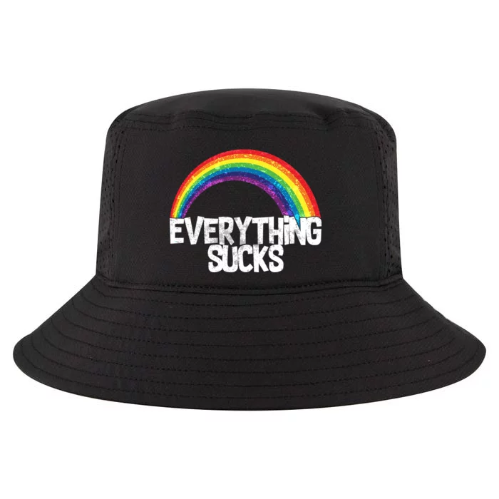 Everything Sucks Rainbow Cool Comfort Performance Bucket Hat