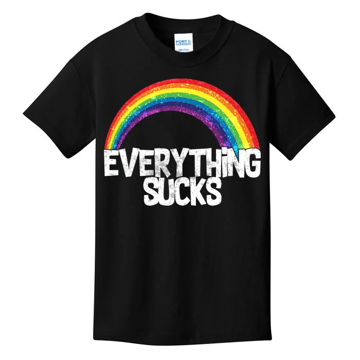 Everything Sucks Rainbow Kids T-Shirt