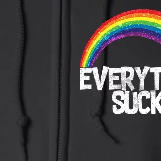 Everything Sucks Rainbow Full Zip Hoodie