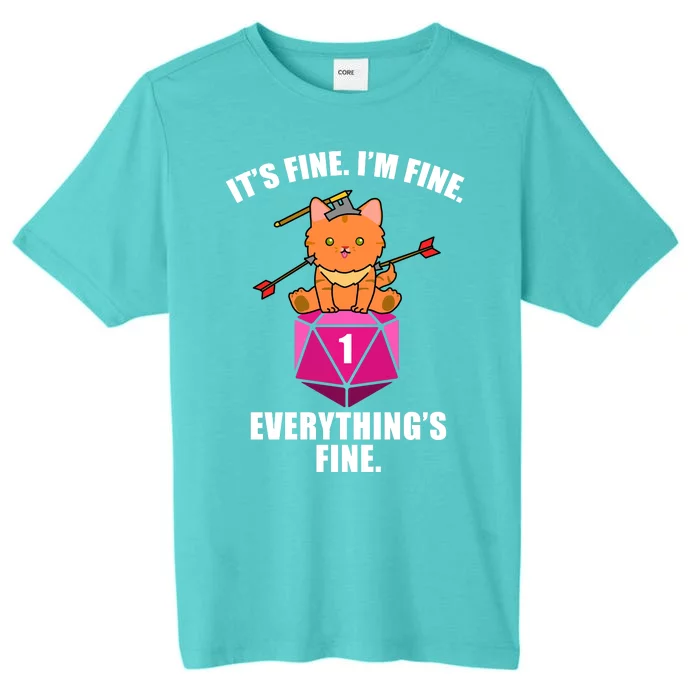 Everything's Fine Cute Cat DnD ChromaSoft Performance T-Shirt