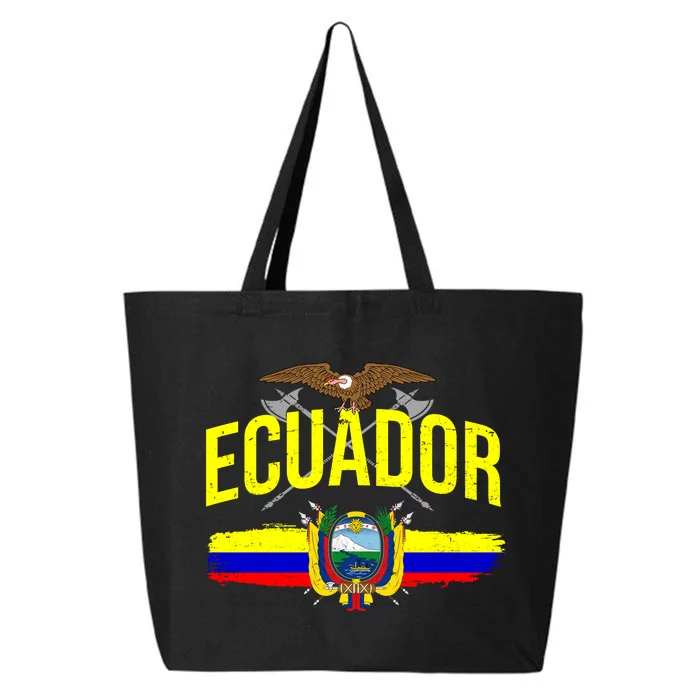 Ecuador Vintage Flag 25L Jumbo Tote