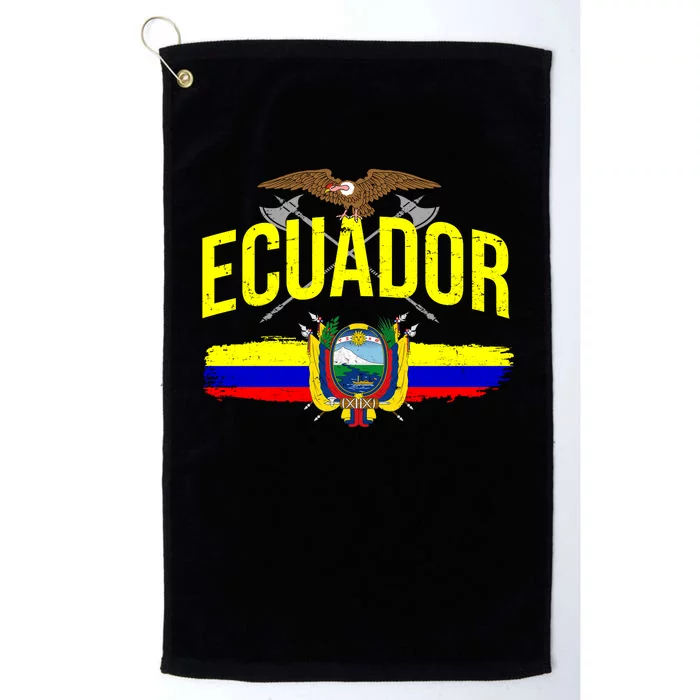 Ecuador Vintage Flag Platinum Collection Golf Towel