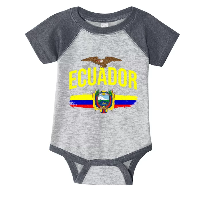 Ecuador Vintage Flag Infant Baby Jersey Bodysuit