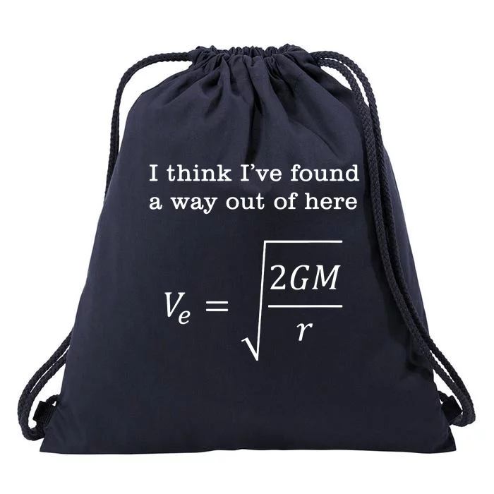 Escape Velocity Gravity Physics Engineer Drawstring Bag