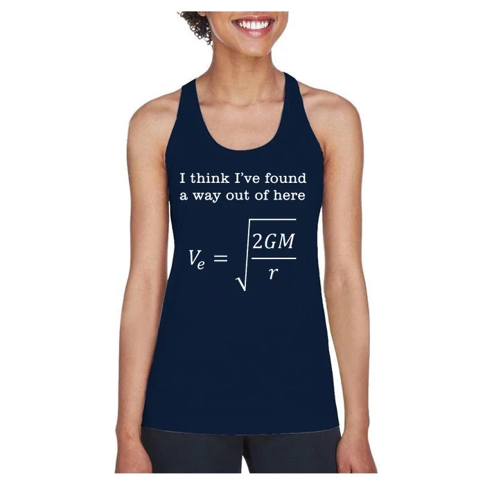 Escape Velocity Gravity Physics Engineer Women's Racerback Tank