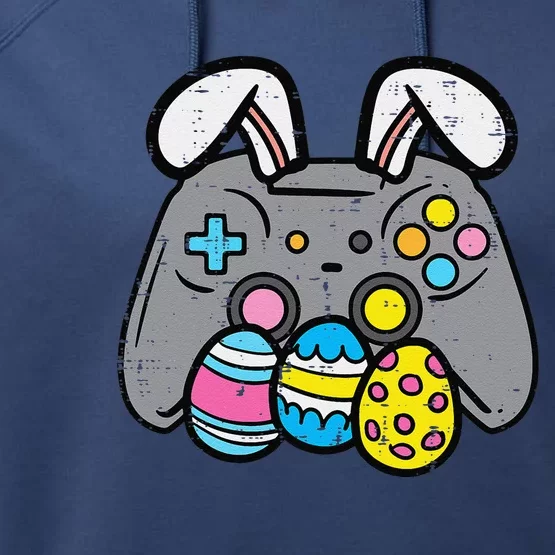 Easter Video Game Bunny Eggs Gaming Gamern Performance Fleece Hoodie