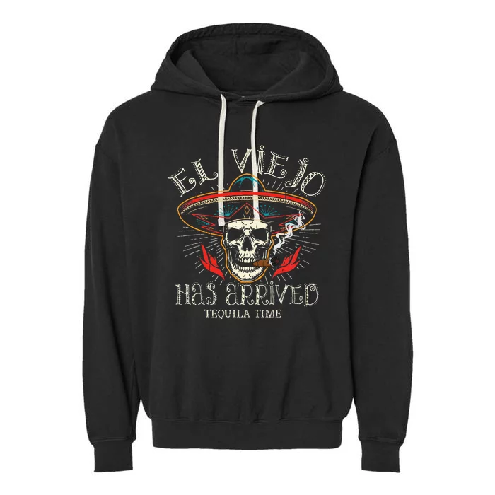 El Viejo Has Arrived Tequila Time Vintage Garment-Dyed Fleece Hoodie