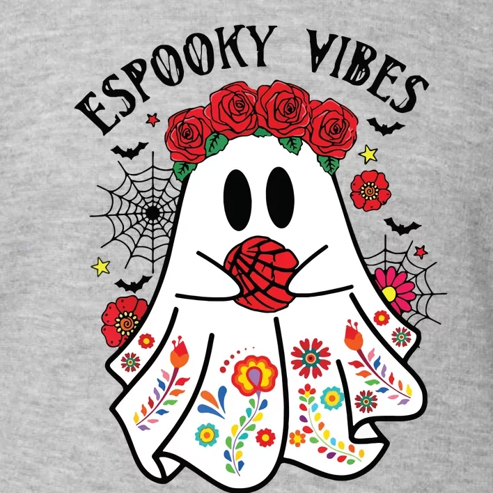 Espooky Vibes Halloween Ghost Mexican Concha Spooky Mama Toddler Sweatshirt