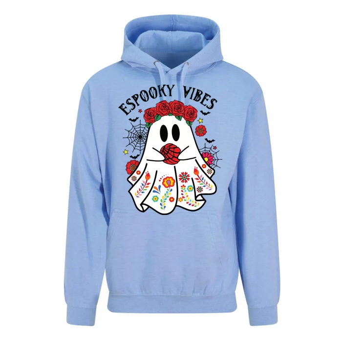 Espooky Vibes Halloween Ghost Mexican Concha Spooky Mama Unisex Surf Hoodie