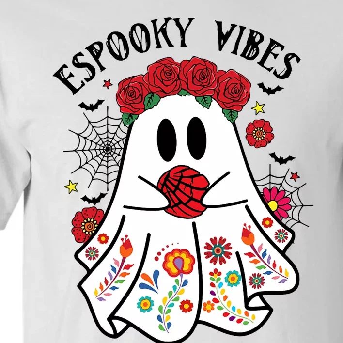 Espooky Vibes Halloween Ghost Mexican Concha Spooky Tall T-Shirt