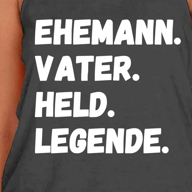 Ehemann Vater Held Legende Women's Knotted Racerback Tank