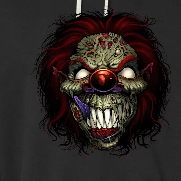 Evil Clown Smiling Garment-Dyed Fleece Hoodie