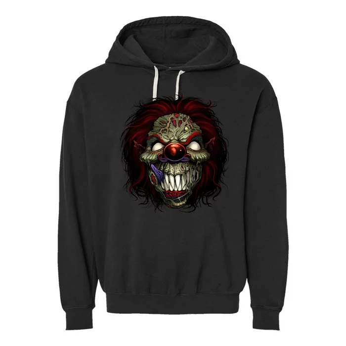 Evil Clown Smiling Garment-Dyed Fleece Hoodie