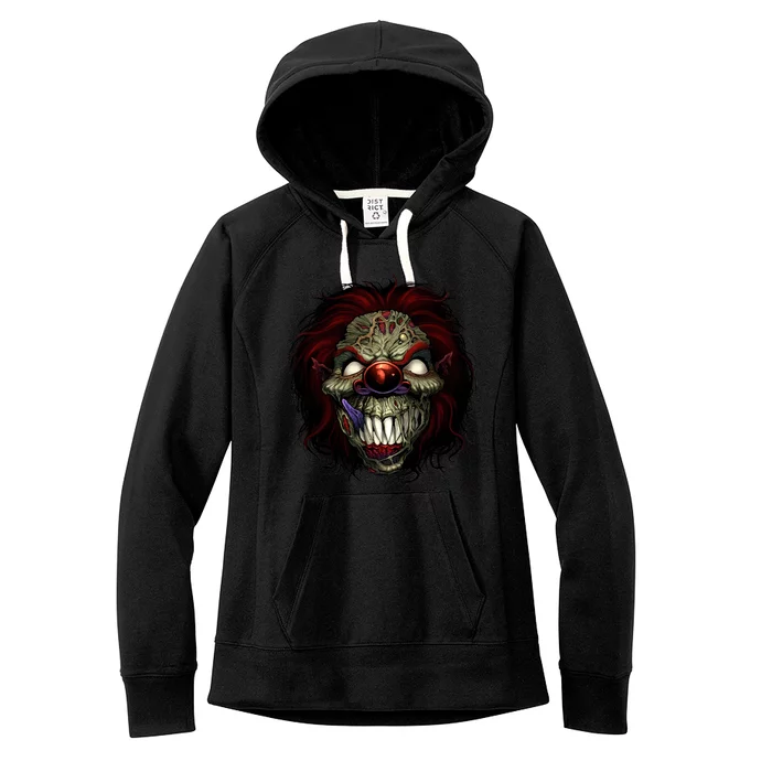 Evil Clown Smiling Women's Fleece Hoodie