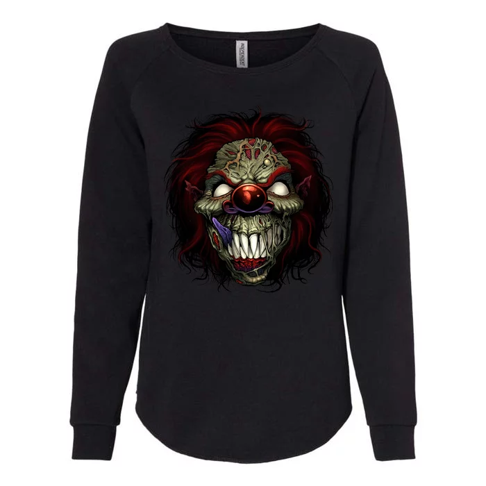 Evil Clown Smiling Womens California Wash Sweatshirt