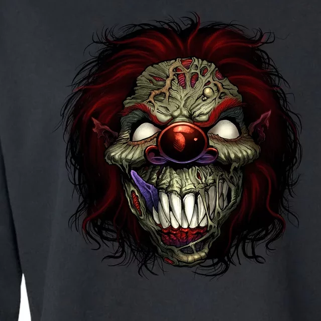 Evil Clown Smiling Cropped Pullover Crew