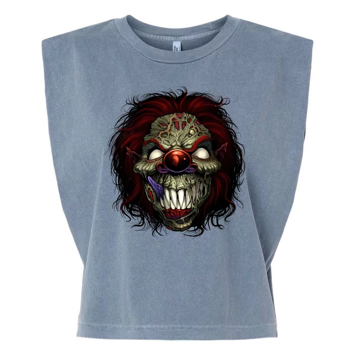 Evil Clown Smiling Garment-Dyed Women's Muscle Tee