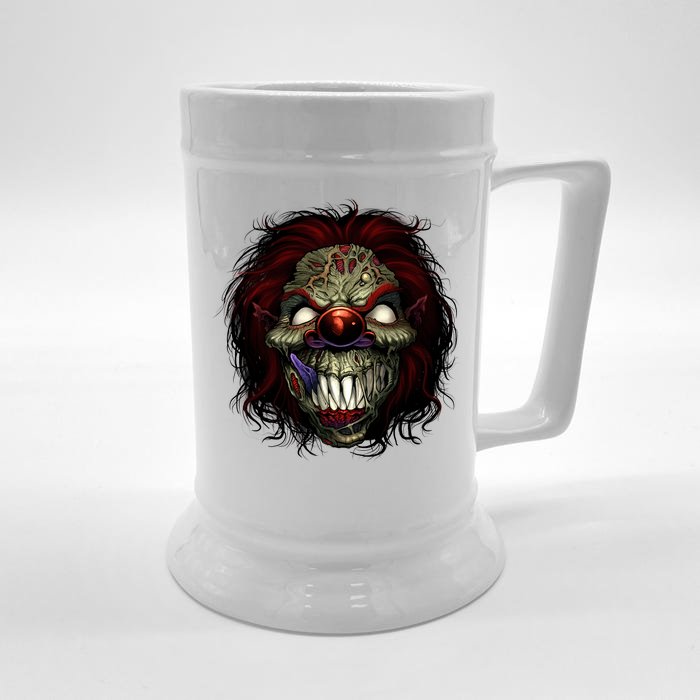 Evil Clown Smiling Front & Back Beer Stein