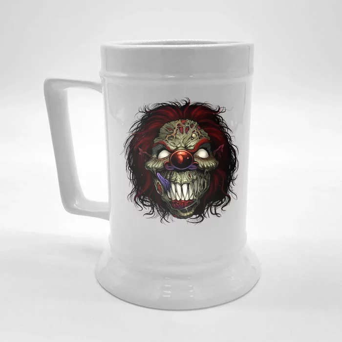 Evil Clown Smiling Front & Back Beer Stein