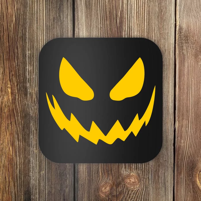 Evil Pumpkin Face Coaster