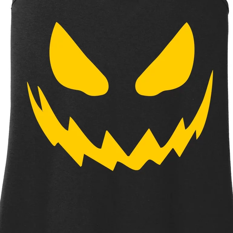 Evil Pumpkin Face Ladies Essential Tank