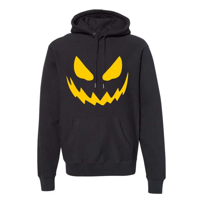 Evil Pumpkin Face Premium Hoodie