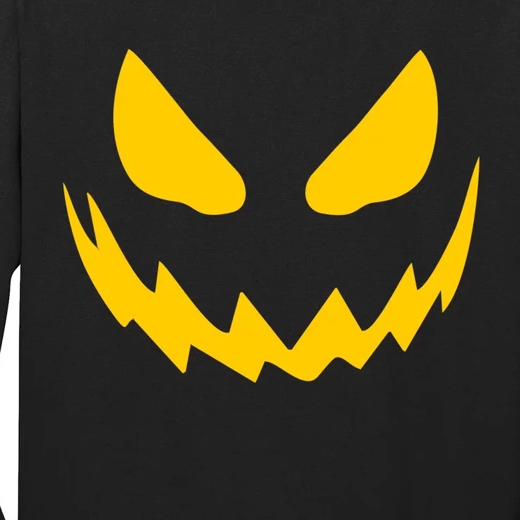 Evil Pumpkin Face Tall Long Sleeve T-Shirt