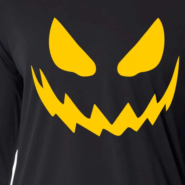 Evil Pumpkin Face Cooling Performance Long Sleeve Crew