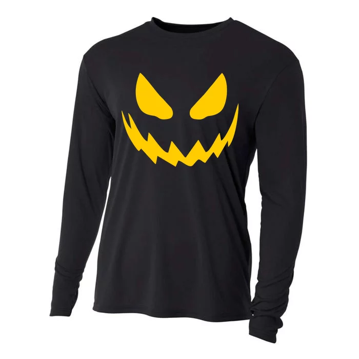 Evil Pumpkin Face Cooling Performance Long Sleeve Crew