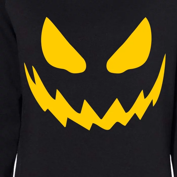 Evil Pumpkin Face Womens California Wash Sweatshirt