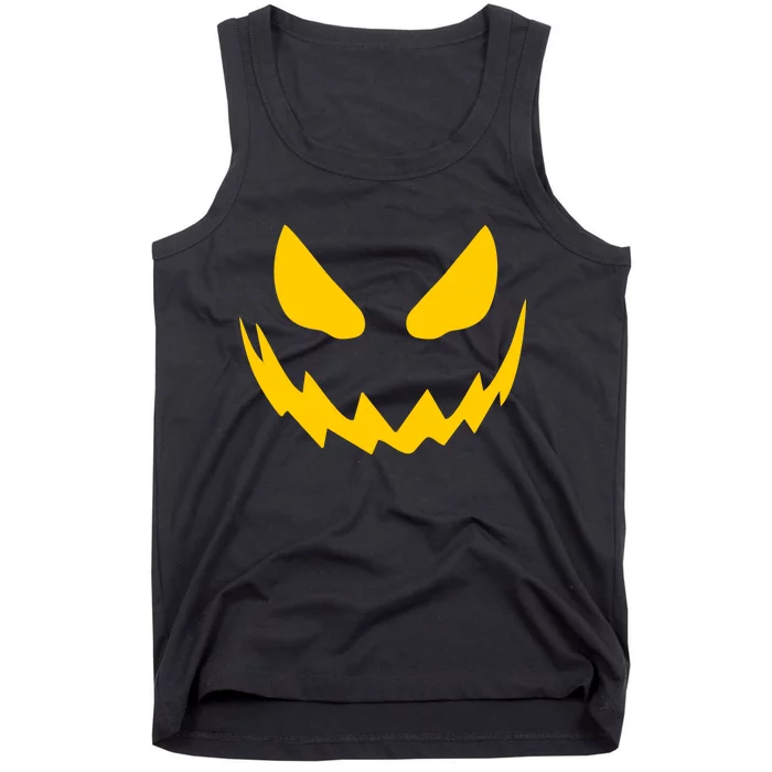 Evil Pumpkin Face Tank Top