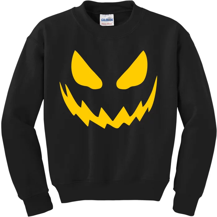 Evil Pumpkin Face Kids Sweatshirt