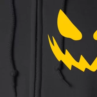 Evil Pumpkin Face Full Zip Hoodie