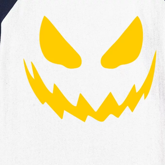 Evil Pumpkin Face Baseball Sleeve Shirt