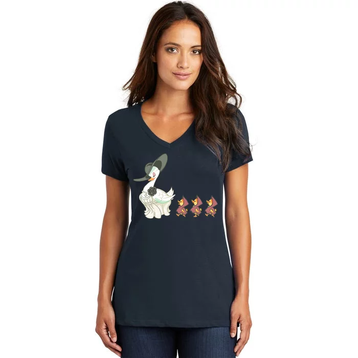 Evil Village Lady Dimitrescu Resident Ducks Women's V-Neck T-Shirt