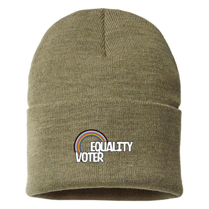 Equality Voter Lgbt Pride Sustainable Knit Beanie