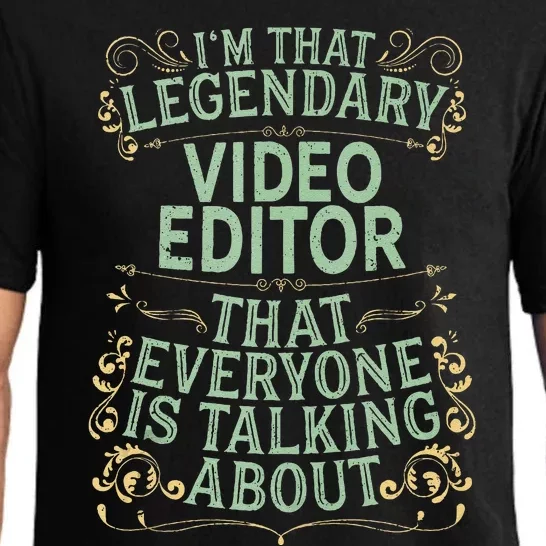 Editing Videographer Legendary Video Editor Pajama Set