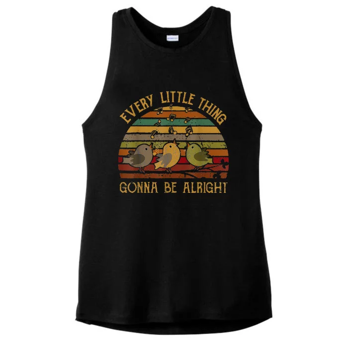 Every Vintage Little Singing Thing Is Gonna Be Birds Alright Ladies Tri-Blend Wicking Tank