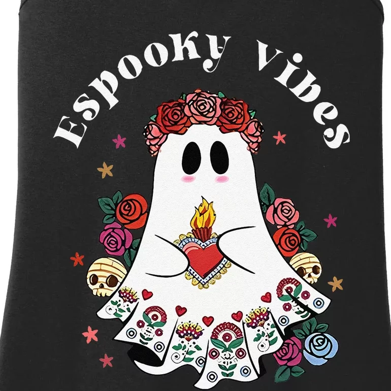 Espooky Vibes Maestra Halloween Spanish Mexican Teacher Gift Ladies Essential Tank