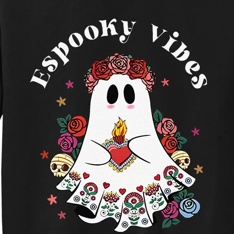 Espooky Vibes Maestra Halloween Spanish Mexican Teacher Gift Tall Sweatshirt