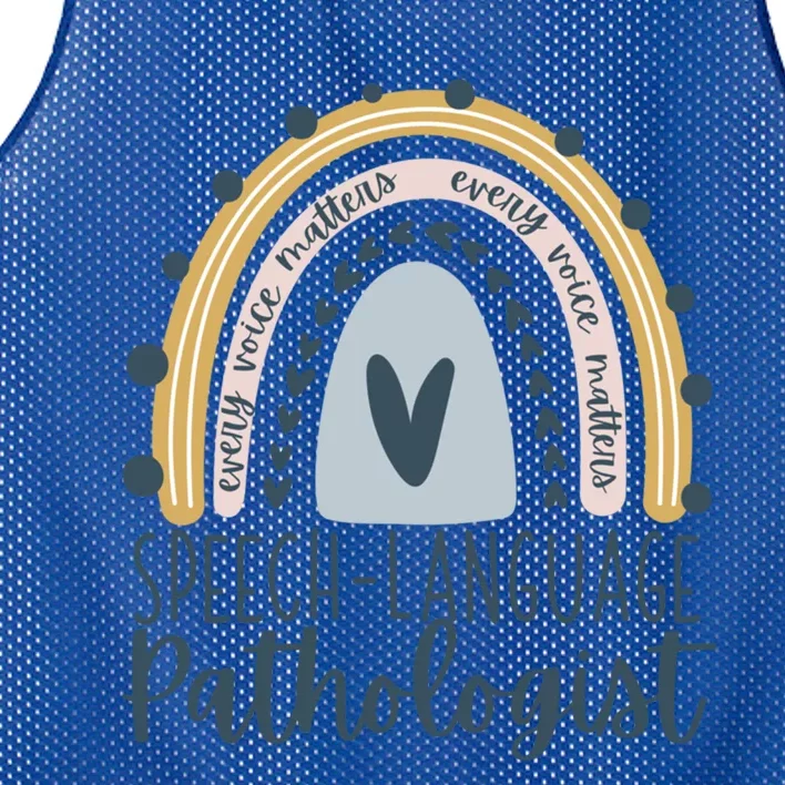 Every Voice Matters Slp Gift For Speech Therapist Great Gift Mesh Reversible Basketball Jersey Tank