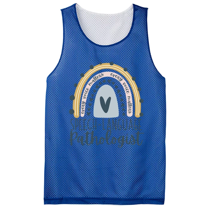 Every Voice Matters Slp Gift For Speech Therapist Great Gift Mesh Reversible Basketball Jersey Tank