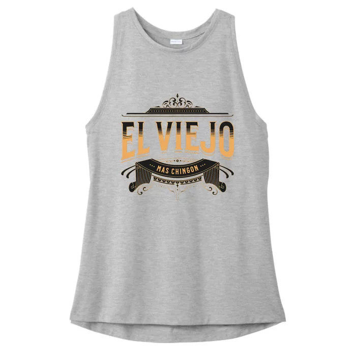 EL VIEJO MAS CHINGON Ladies Tri-Blend Wicking Tank