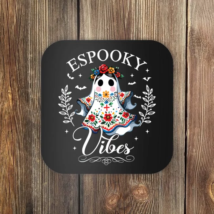 Espooky Vibes Maestra Halloween Spanish Mexican Teacher Coaster