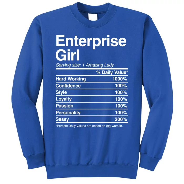 Enterprise Vintage Nutrition Facts Home Roots Info Gift Sweatshirt