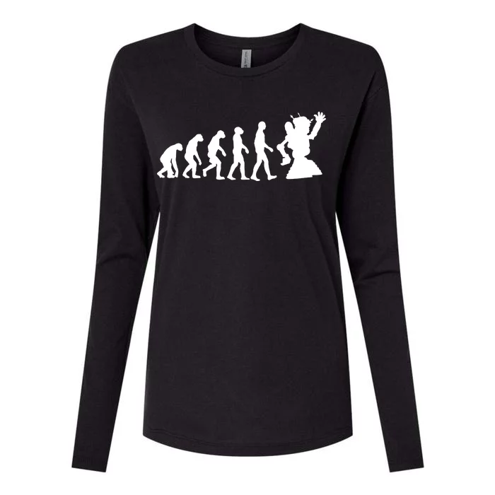 Evolution A Robot Womens Cotton Relaxed Long Sleeve T-Shirt