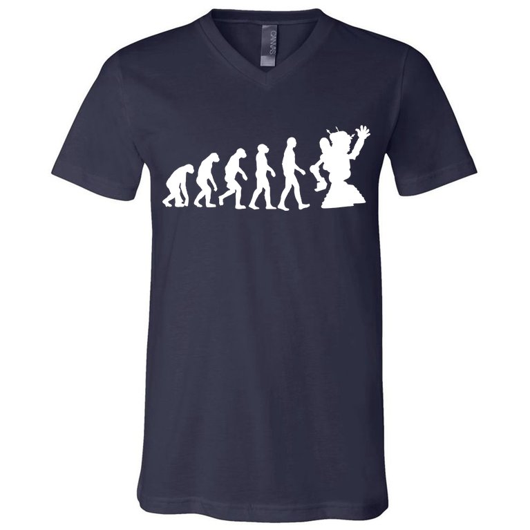 Evolution A Robot V-Neck T-Shirt