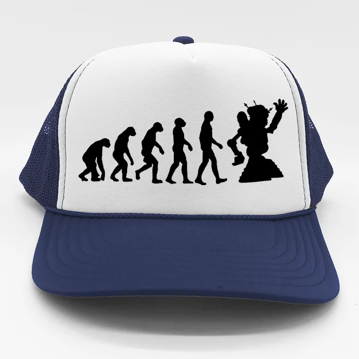 Evolution A Robot Trucker Hat