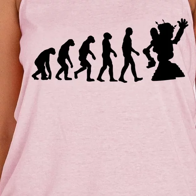 Evolution A Robot Women's Knotted Racerback Tank