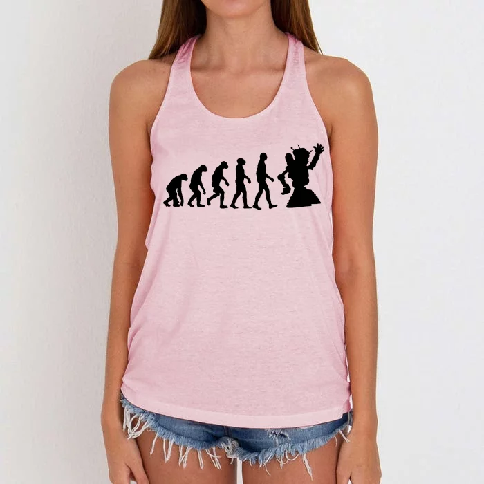 Evolution A Robot Women's Knotted Racerback Tank